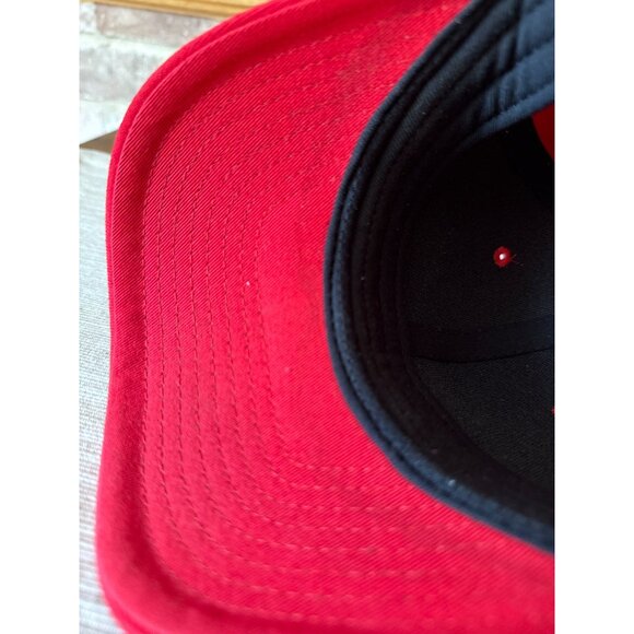 Nike Red & Black Swoosh Elastic One Size Hat Golf Classic 99 - Picture 11 of 16